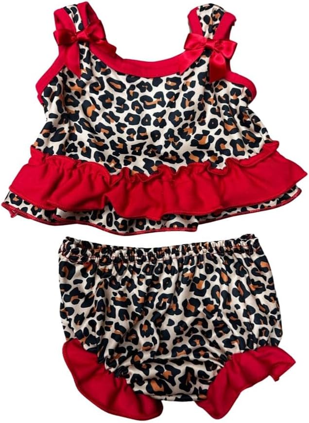 Laura DareLeopard Print Diaper Cover Set