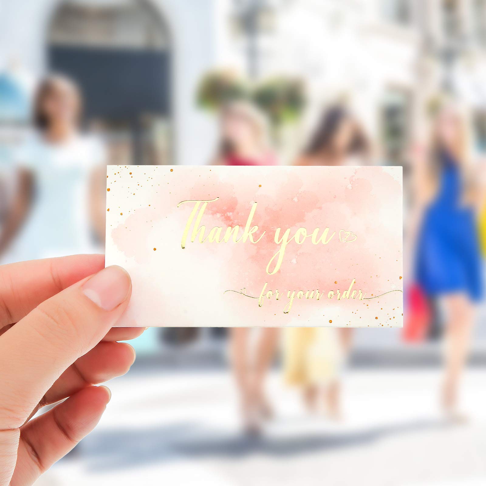 Buy 300 Pieces Thank You For Your Order Business Cards Watercolor