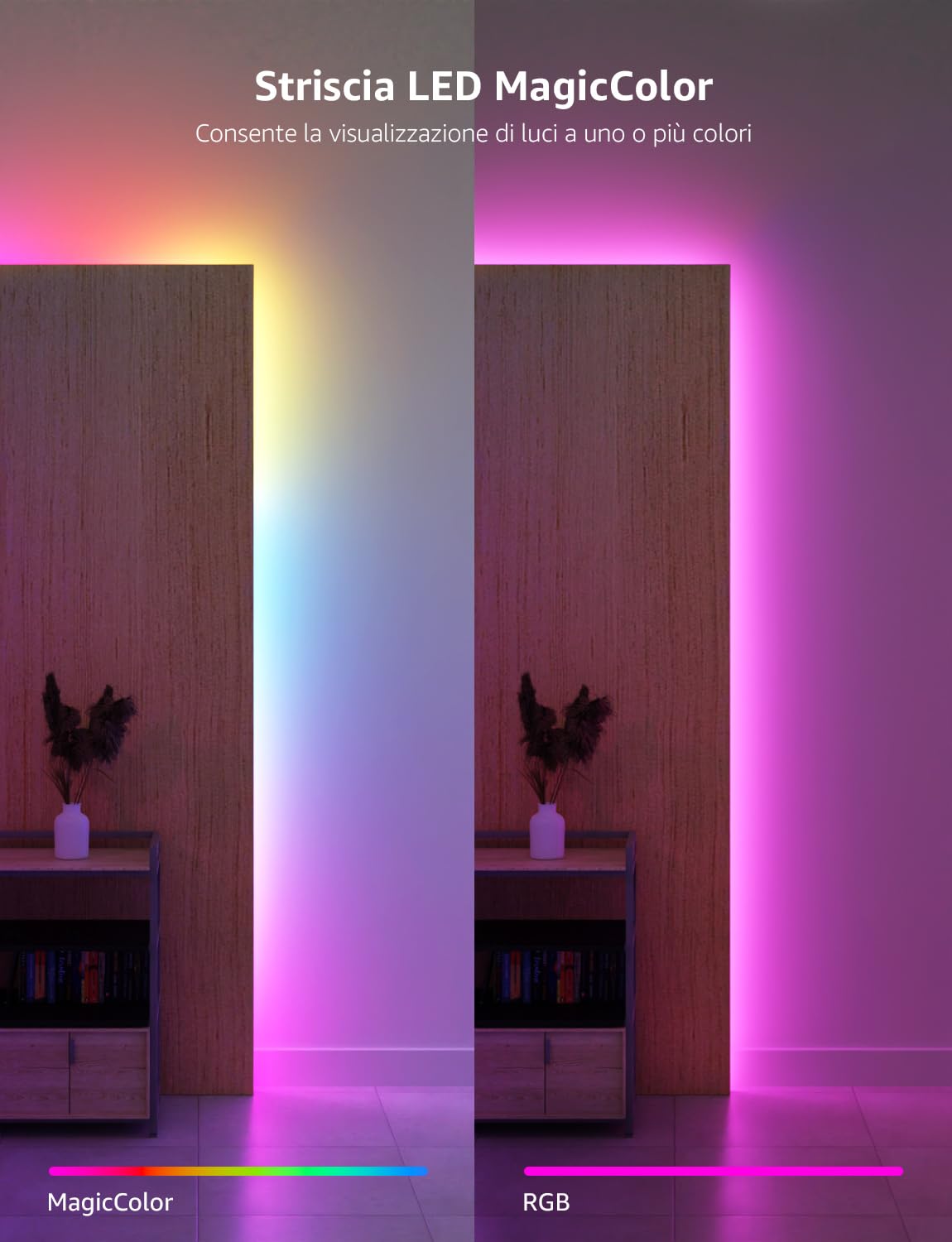 Lepro S1 AI Taśma LED 10 M, inteligentna wewnętrzna taśma LED współpracuje z Alexa/Google Assistant, Wi-Fi i Bluetooth, paski LED, synchronizacja muzyki do telewizora, projektant niestandardowego