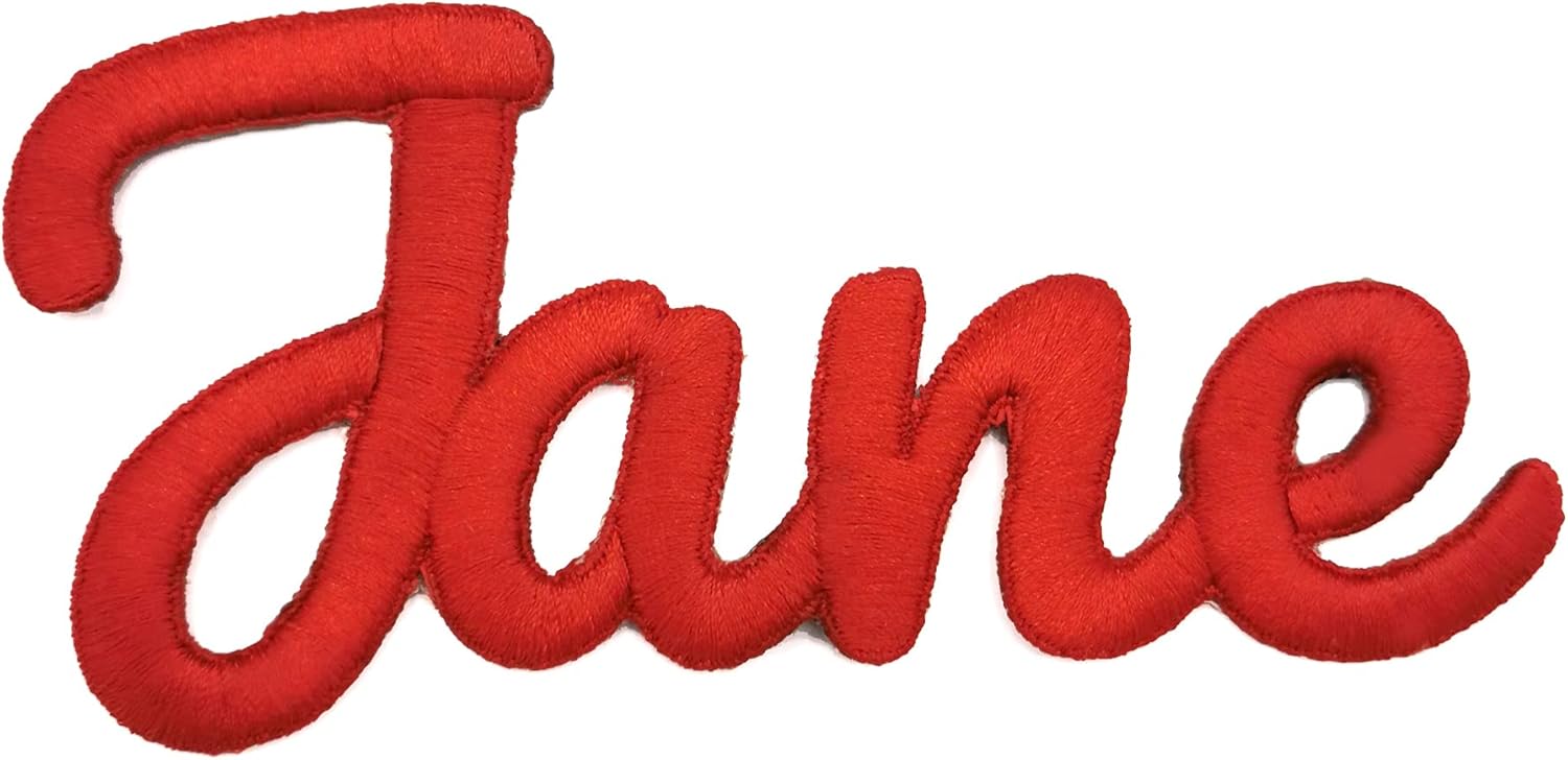 Name Patches, Single Applique Embroidered Name Patch, Custom Personalised Letter Badge