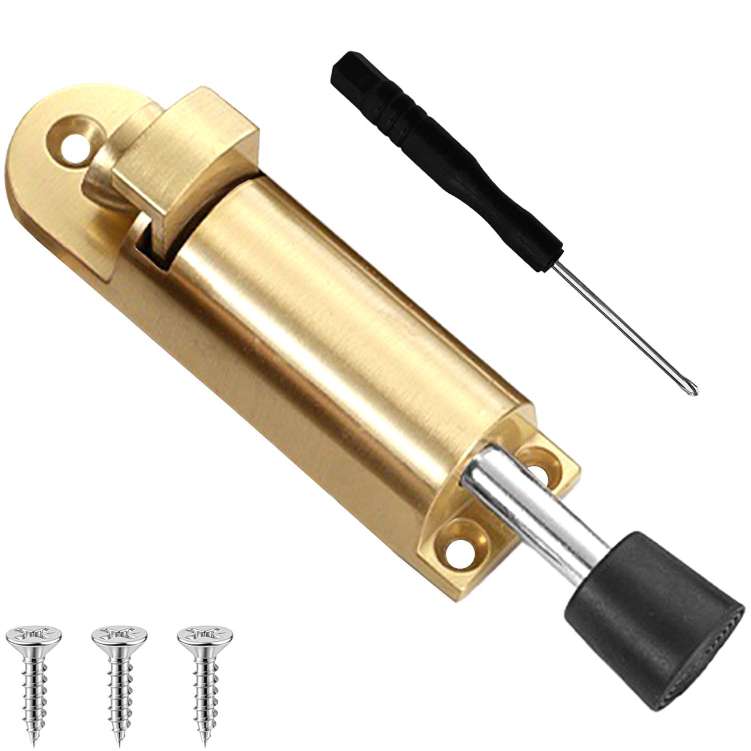 Wopanxye Kick Down Door Holder, Spring Loaded Telescopic Adjustable Door Stops, Step On/Off Doors Stopper, Non-Slip Rubber Pad, Prevent Doors Swinging, for Utility Closet, Bed Room, Garage, Office