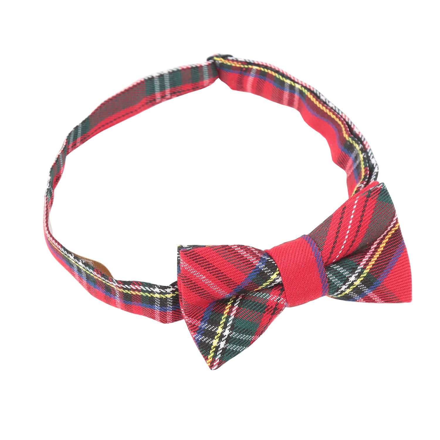 DQT Boys Tartan Plaid Pre-Tied Bow Tie – Adjustable Wedding & Formal Bowtie - Red Royal Stewart