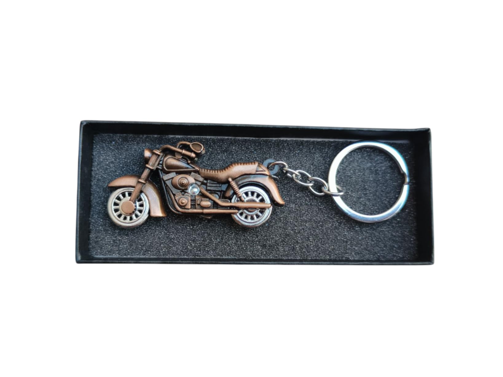 Royal Bullet Antique Double Side Bike Key Chain For Bike | Scooty | Car Keys (Bronze)-image-15