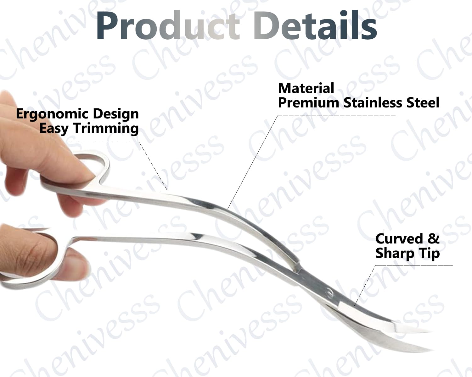 Forbici curve in acciaio inox per acquario, 25 cm, forbici per piante acquatiche, strumento per acquari