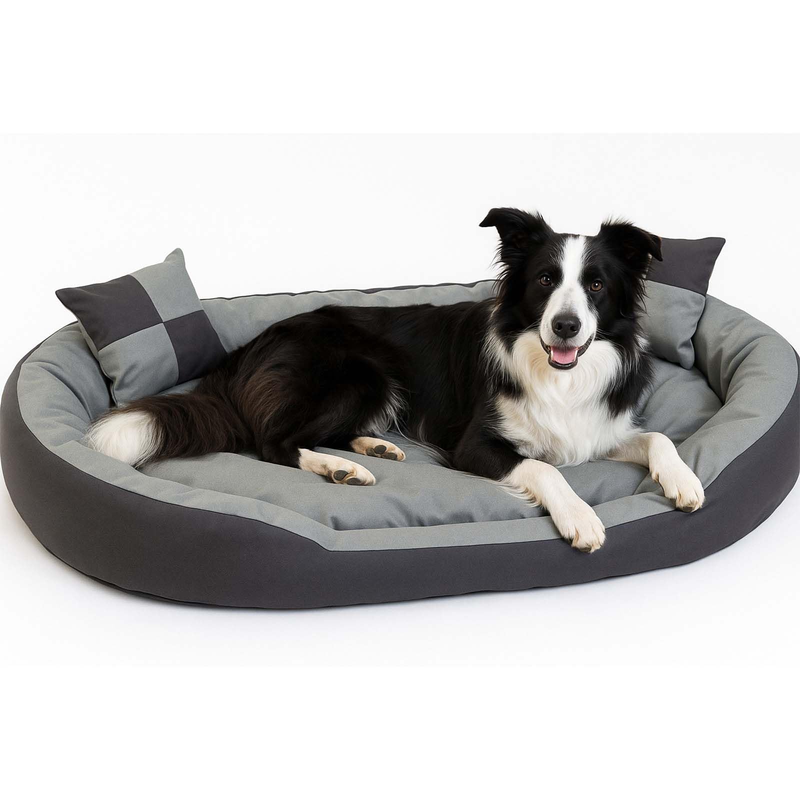 Hossi's Wholesale 2w1 Hundebett XXL - kuscheliges, waschbares Hundekorb Big Tier Sofa - Größe L 110x80x20cm