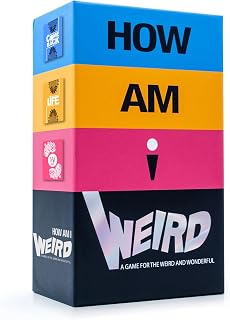 How Am I Weird Card Game, Friends & Family Party Game for Adults & Teens, Hilarious Quirky Fun Card Games for Families, 500 Playing Cards with Rules and Weird League Table