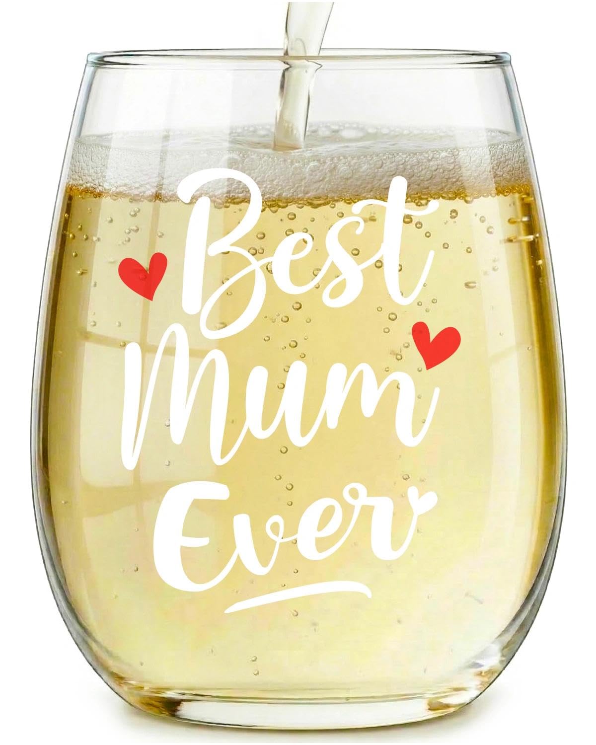 GiftGem Mum Era Glass Cup – Birthday Gift for Mum, Elegant Keepsake Drinkware for Mother, Thoughtful Present from Daughter or Son