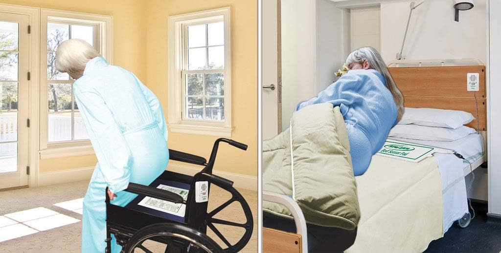 Prоduсt Dеаl Smart Caregiver Bed Alarm System - Corded 10 x 30 Weight Sensing Bed Alarm Pad with Bed Exit Alarm Monitor (in-Room), Individual Cleaning Wipes and Liberty Cleaning Cloth