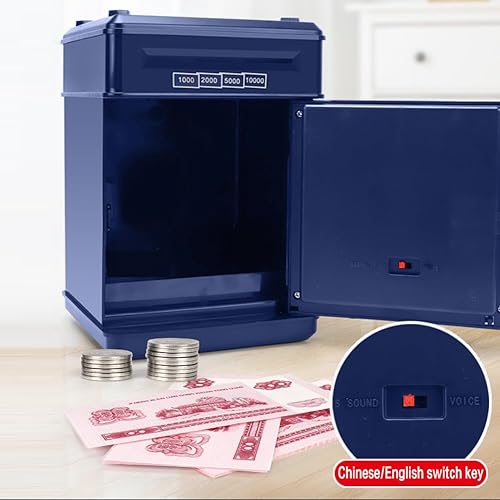 Miniatura 8 de Alcancía de cajero automático para niños y niñas, mini cajero automático caja de ahorro de dinero con contraseña, tarro de dinero seguro para niños