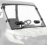 Vista 10 de KEMIMOTO Parabrisas delantero ventilado compatible con Can-Am Defender HD5/HD8/HD10/MAX 2016-2025, policarbonato transparente con revestimiento duro