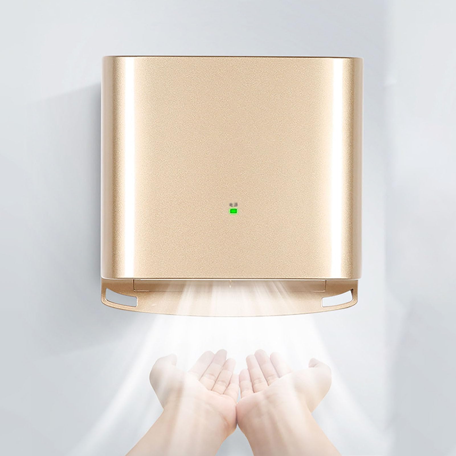 MFYDPP Automatic Hand Dryer (10 Seconds To Dry),Commercial Hand Dryer For Kitchen, Bathroom And Toilet,Adjustable Hot And Cold,Constant Temperature(Color:gold)