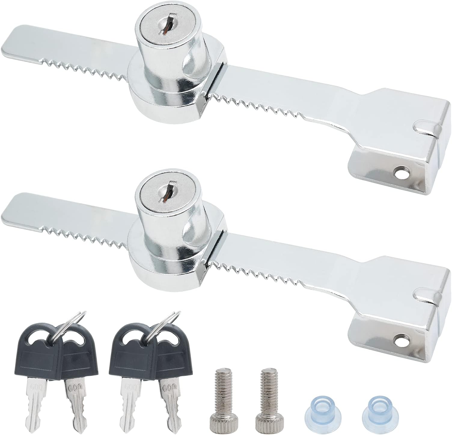 Qjaiune 2 Pack Sliding Glass Door Lock Showcase Display
