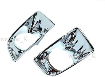 K1AutoParts 1 Pair Front Chrome Fog Light Lamp Cover Trim For Isuzu Dmax D-max 4WD 2012 2013 2014
