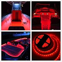 Vista 6 de Tiras de luz LED para pontón, luces LED marinas impermeables de 12V 5M/16.4FT para interior de barco, luz de cubierta de barco para pesca nocturna