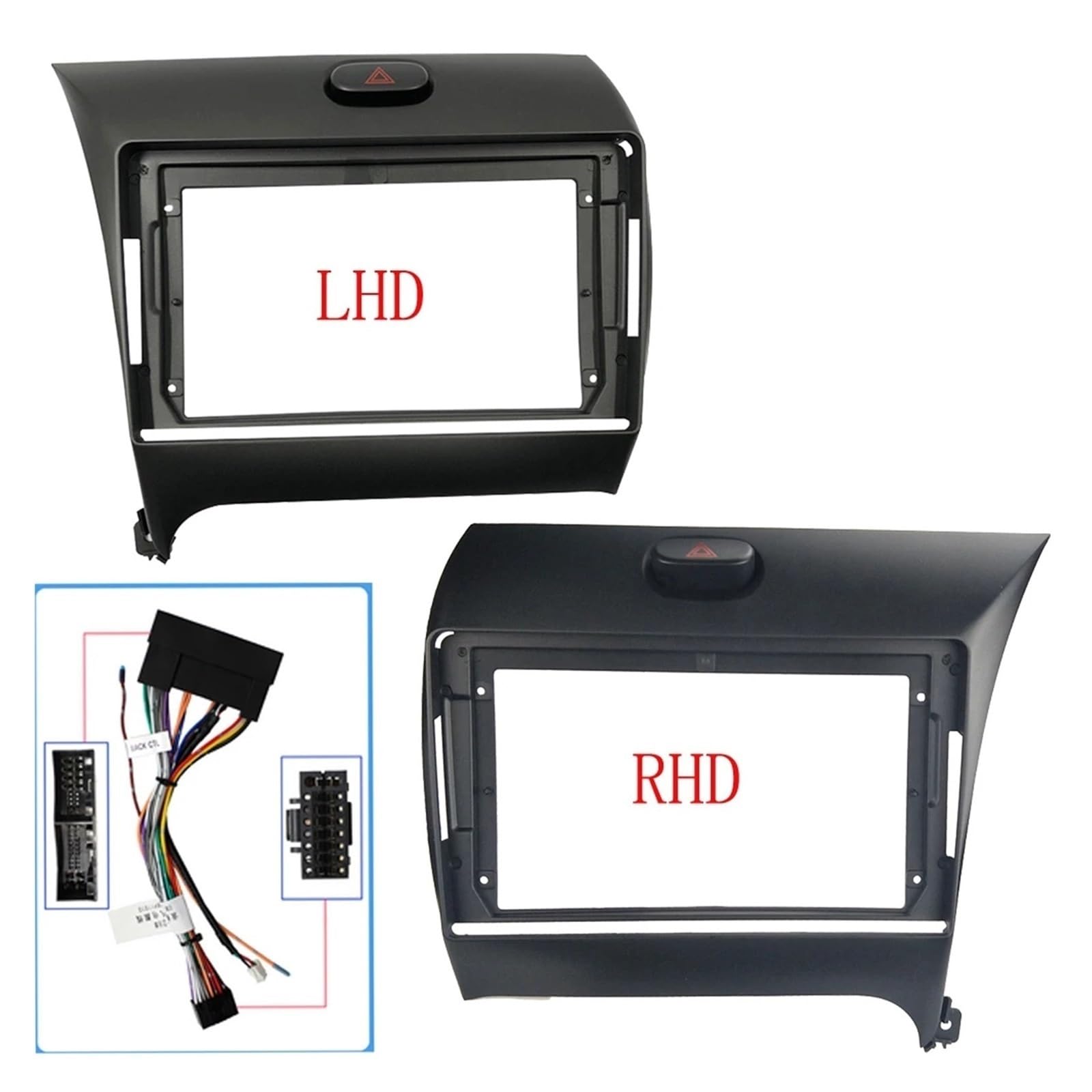 Adaptateur De Cadre Façade Voiture 9 Pouces pour Autoradio Android, Kit Montage Audio Compatible avec Kia K3 Cerato Forte 2013-2018 Auto Radio Cadre Cadre Radio | Only Frame-RHD