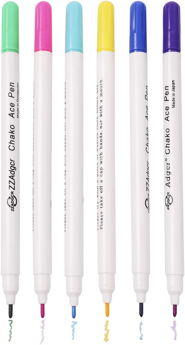 6pcs Colored AutoVanishing Marker Pen Water Erasable