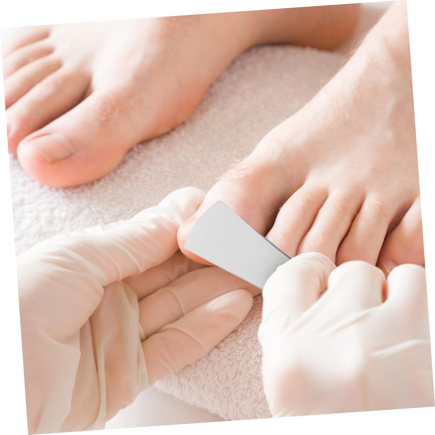 Set Coltelli per Pedicure 7 Pezzi in Acciaio Inox Argento | Uso Professionale e Domestico, Pulizia Mani e Piedi, Rimozione Pelle Secca e Calli