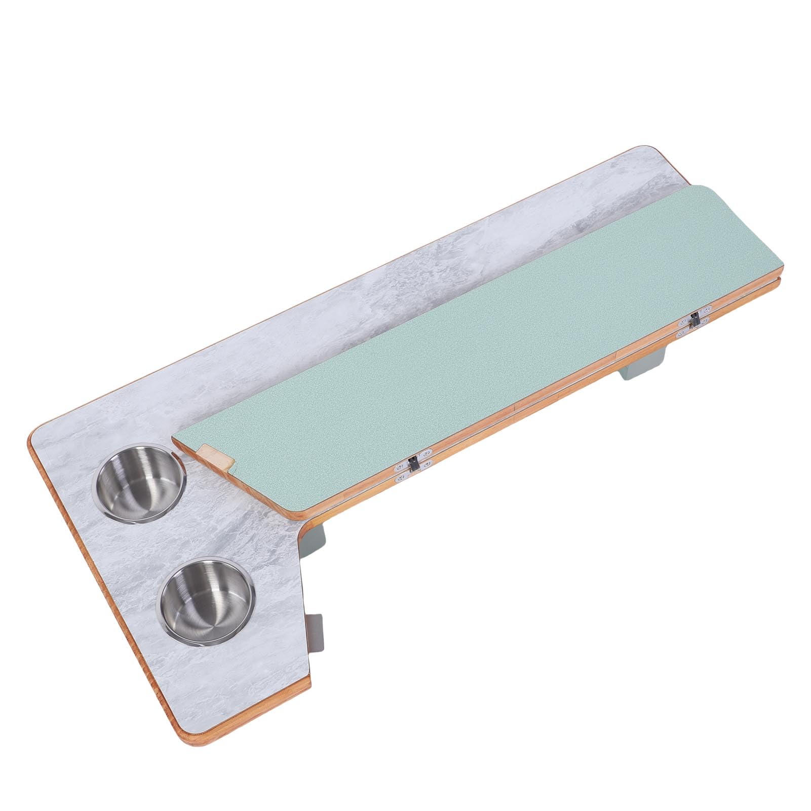 Remplacement de Dessus de Table Pliant en Bois pour Camping-Car, 31,5x15,7 Pouces, avec 2 Compartiments, Remorques, Yachts, Andoats, Gain de Place et Travail