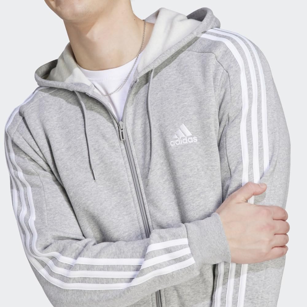 adidas Odzież wierzchnia Mężczyźni Essentials 3-stripes Fleece Full-zip Hoodie