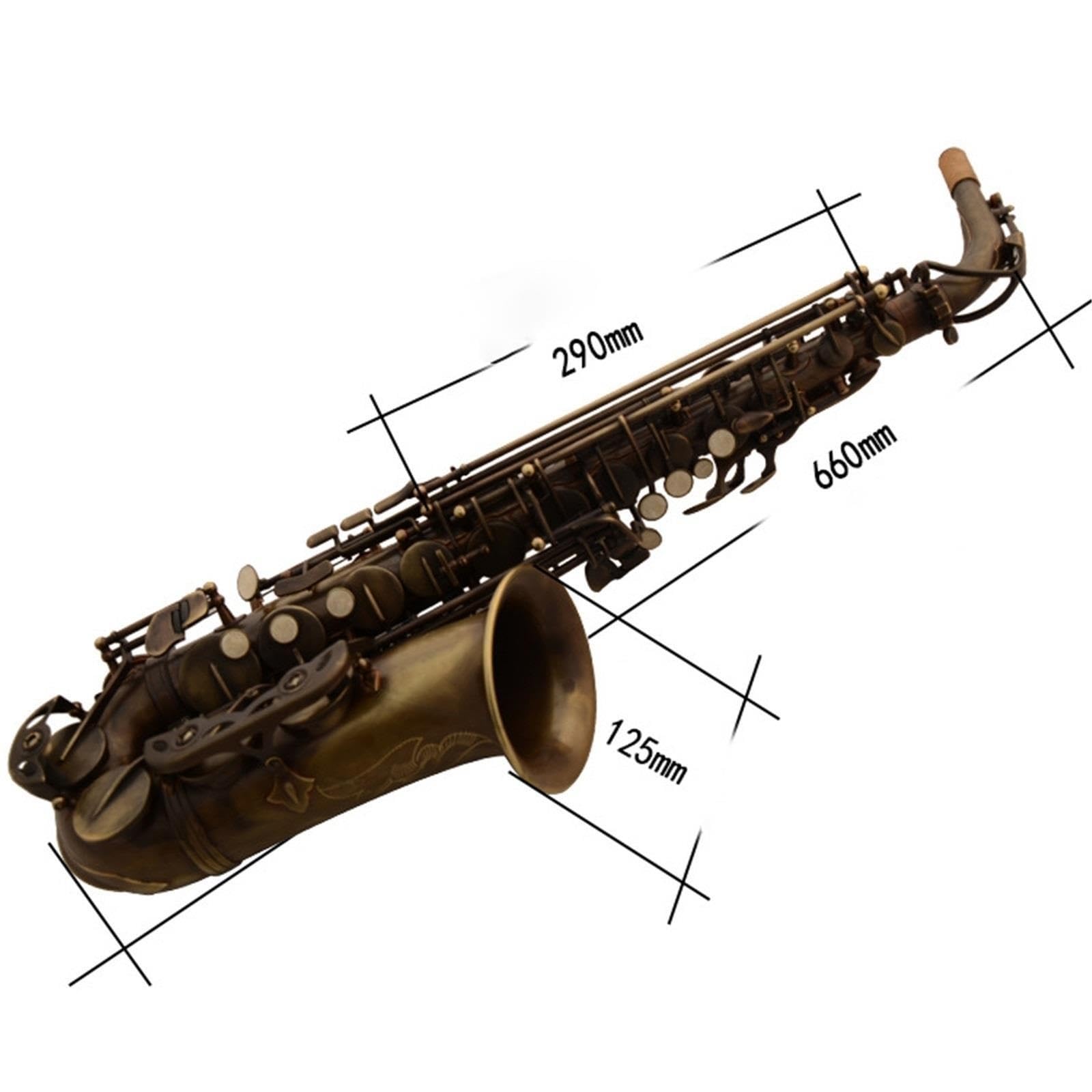 Saxofón Instrumentos Musicales Saxofón Alto En Mi Bemol Antiguo De Latón