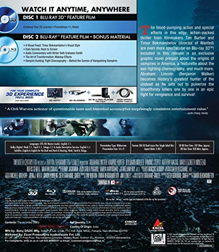 Image of Abraham Lincoln: Vampire Hunter (Blu-ray 3D + Blu-ray) (2-Disc)