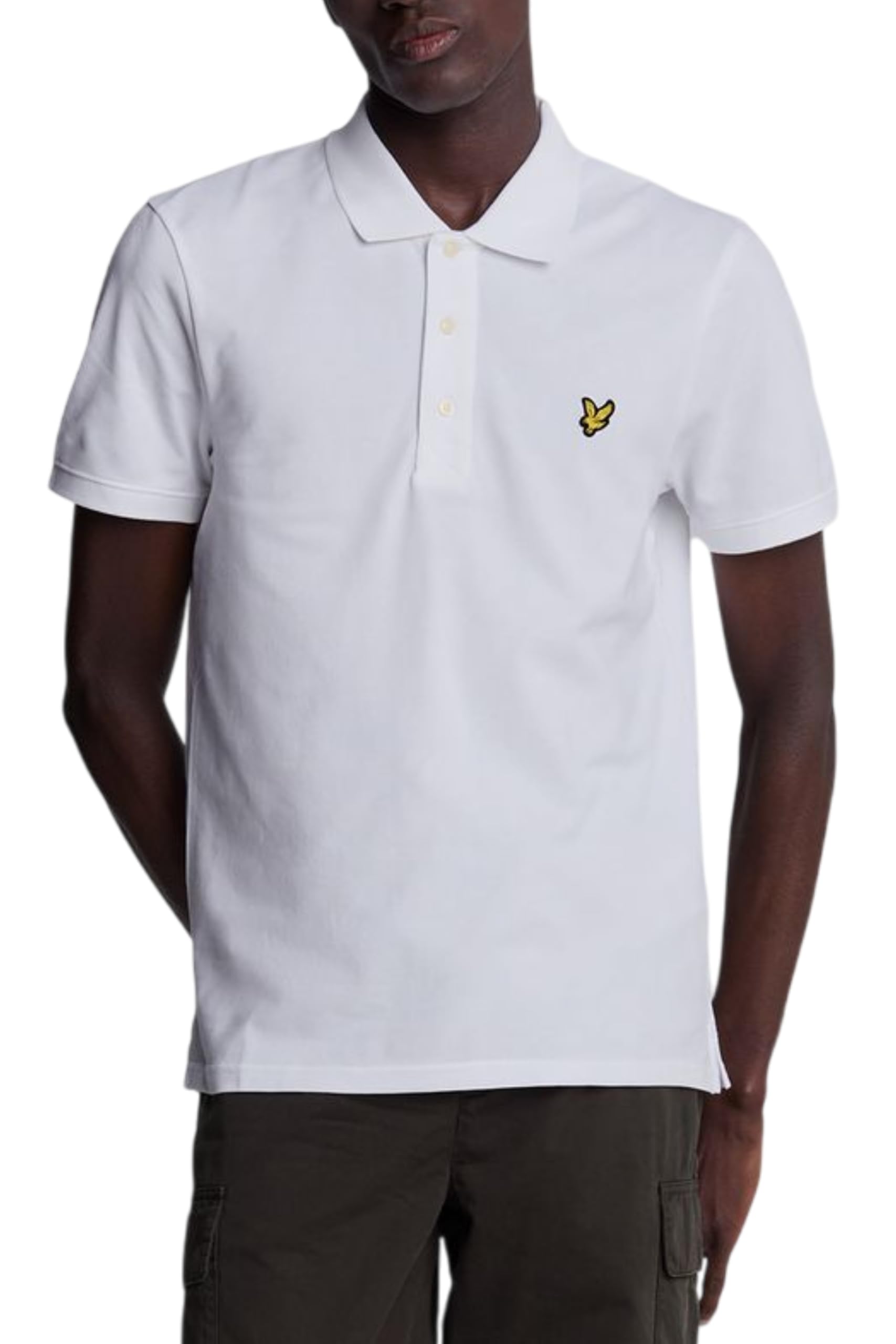 Lyle And Scott Men's White Cotton Polo Shirt  44/Regular 2XL