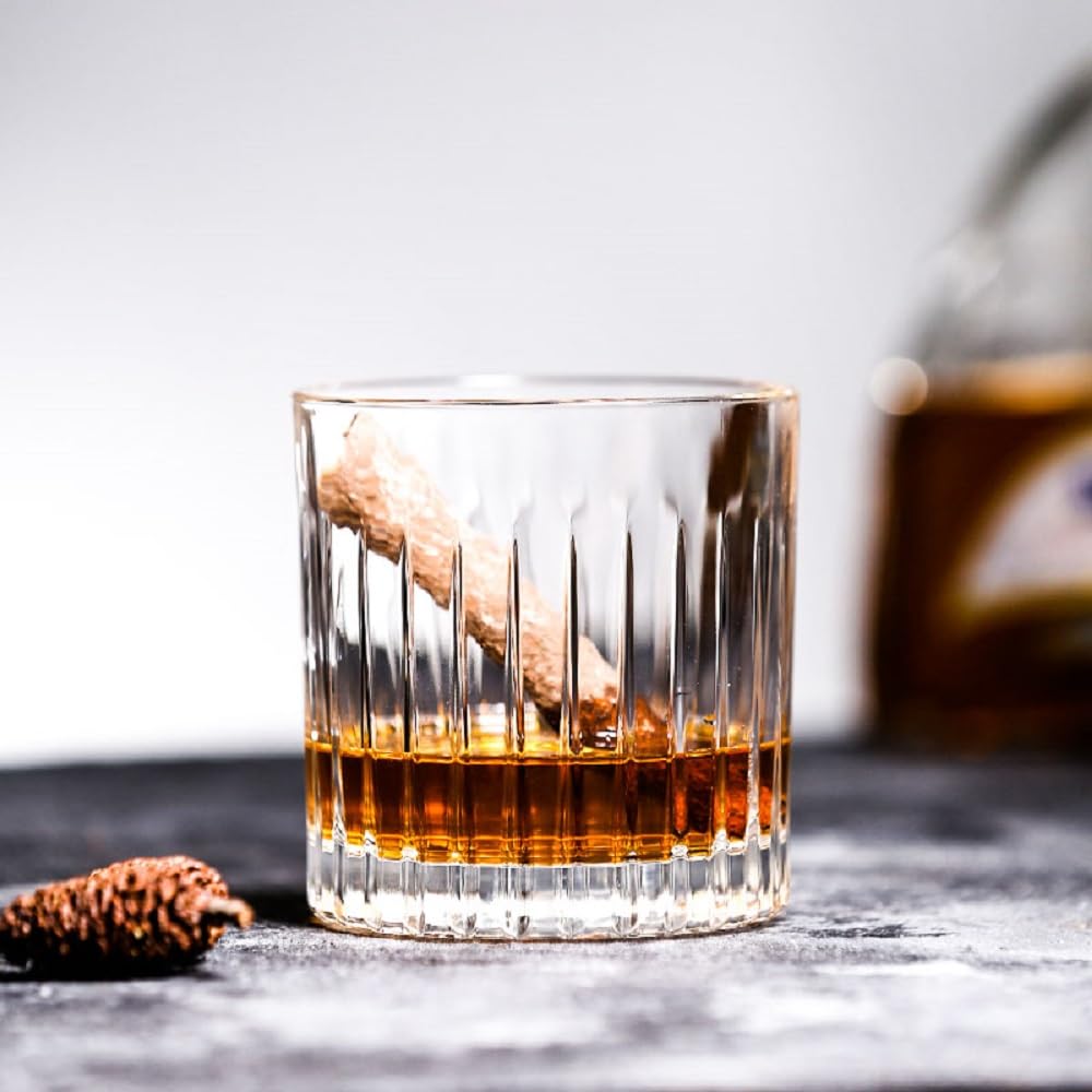 ROCKFORD Italian Premium Whiskey Glasses Set of 2, 300ML, Transparent, Old Fashioned Barware Tumbler for Scotch, Vodka, Bourbon, Liquor, Cocktail, Square Crystal Glass for Stylish Drink Presentation — Amazon image 18