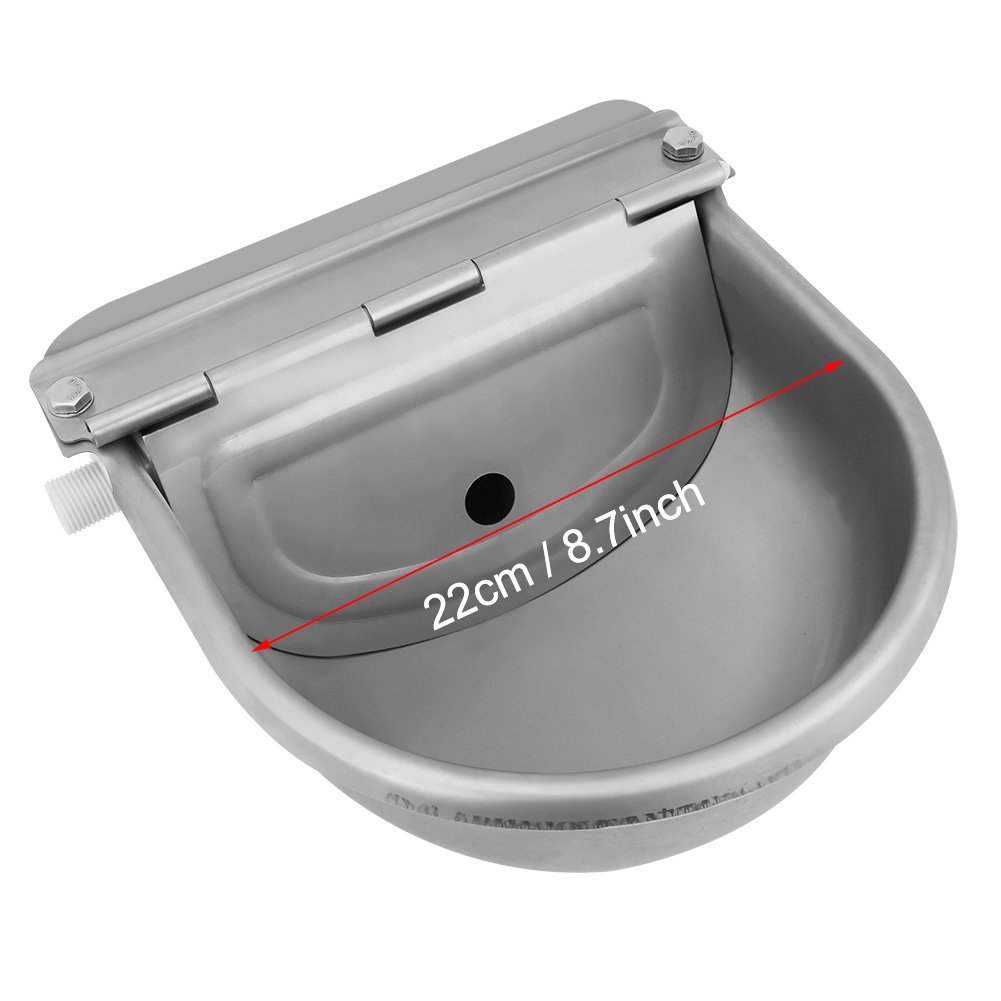 Estink Recipiente para Beber automático, Recipiente Duradero, Acero Inoxidable Resistente a la corrosión para Caballos, Cabras, ovejas, Ganado