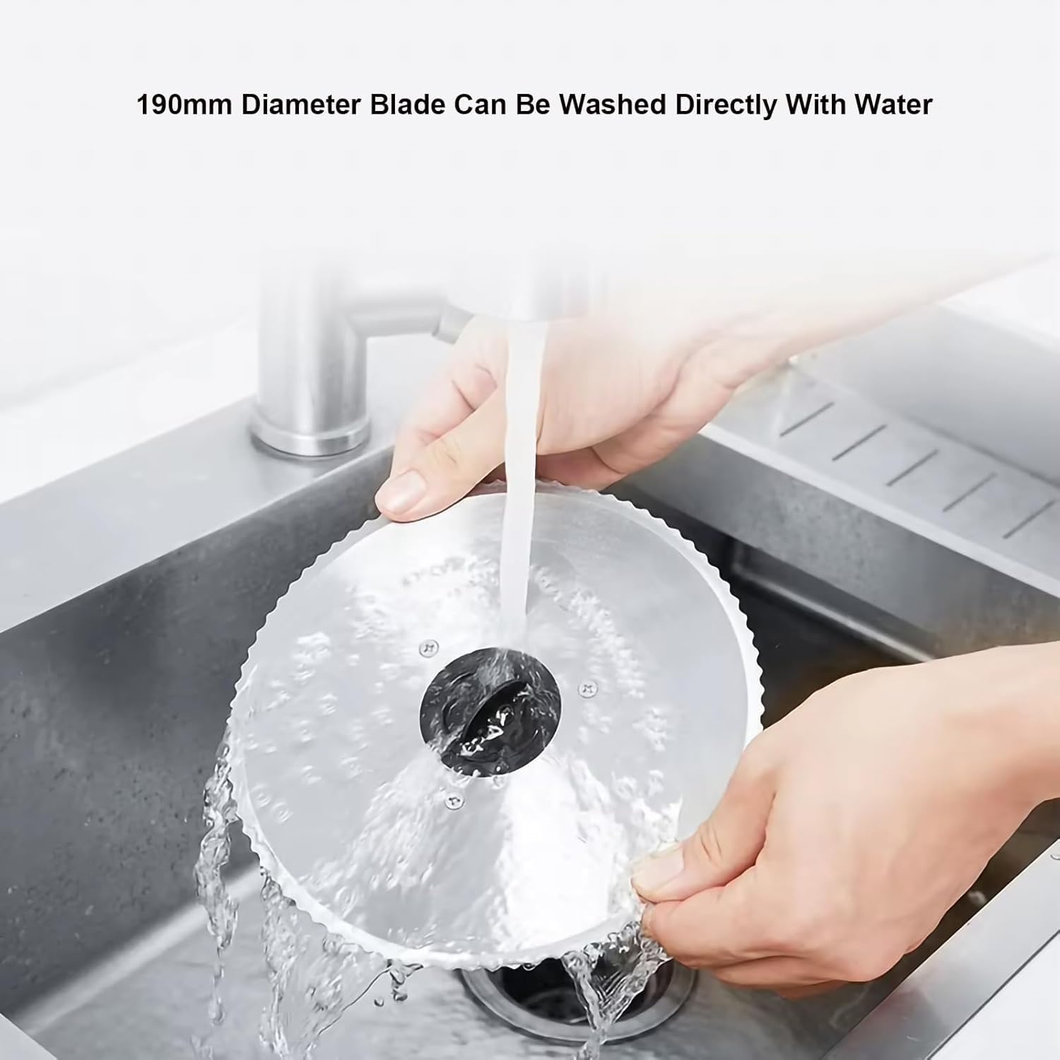 Affettatrice per carne, 200 W, con lama in acciaio inox, diametro 190 mm, spessore regolabile (1-15 mm), ideale per uso commerciale e domestico