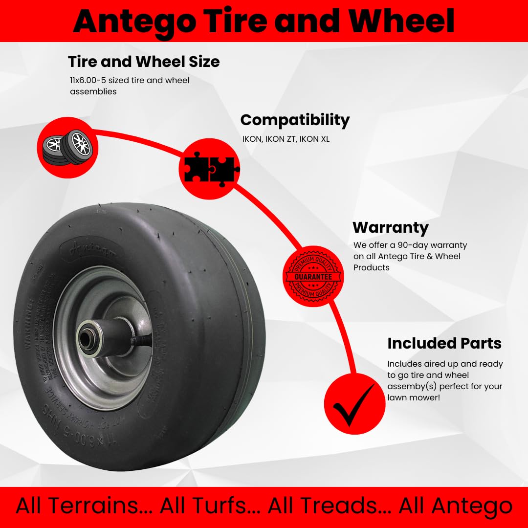 Amazon.com: Antego Tire & Wheel (Set of 2) Gravely Ariens 07101105