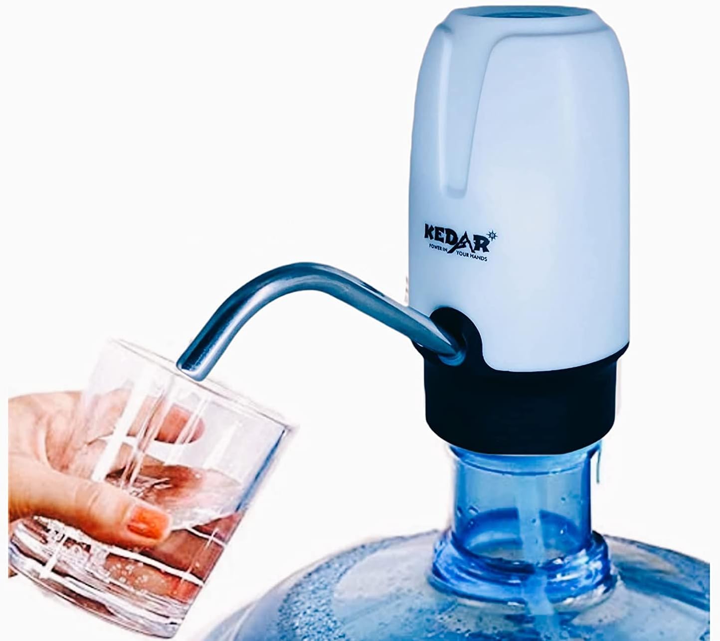 KEDAR Automatic Drinking Water Pump with led Light,Water Dispenser for Home and Office use, Durable and HVY use for Water can with USB Charging Cable