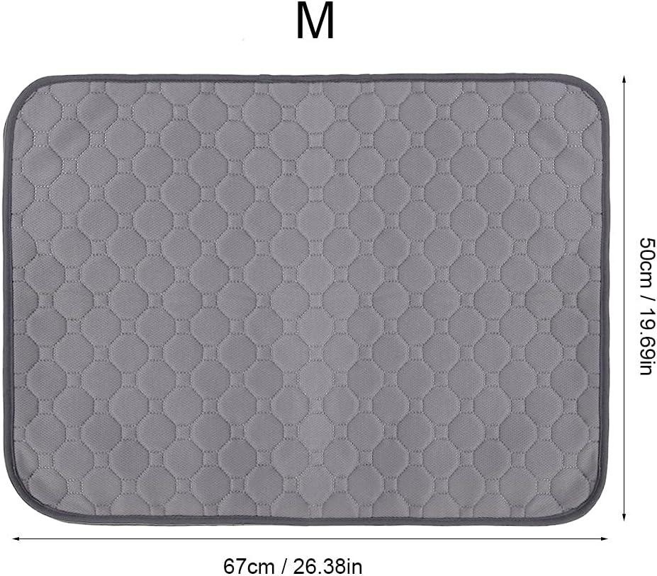 Dog Pads, Waterproof Pet Training Mat, Washable, Grey, 60*45cm/23.62*17.72in