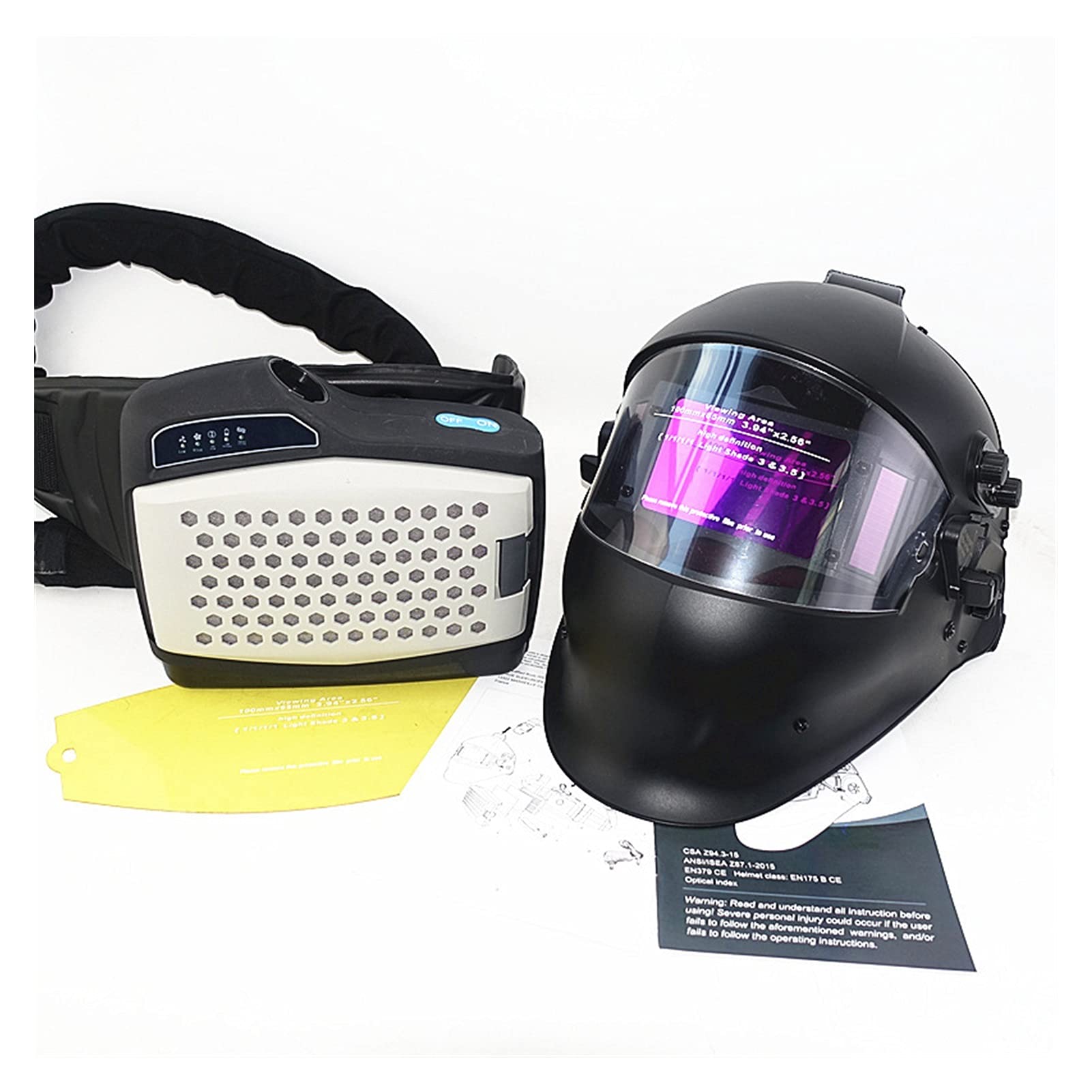 Soldador Soldadura de la soldadura de la soldadura del respirador del aire Kit de protección de la industria de la soldadura de la soldadura automática que oscurece la soldadura