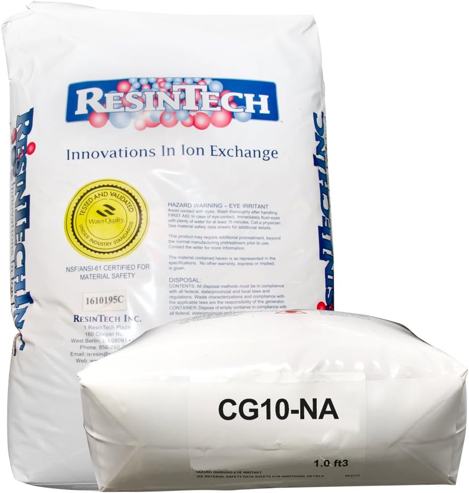 CG10-Na: Premium Water Softener Ion-exchange Cation Resin 10% Crosslinked, 1 cu.ft.