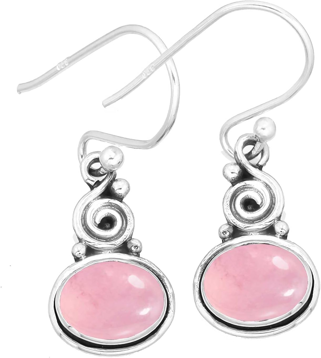 Genuine 925 Sterling Silver Handmade Jewelry Oval Garnet, Crystal, Pearl, Lapis Natural Gemstone Boho Drop Dangle Earring For Women