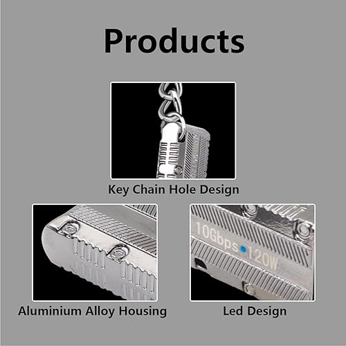 Miniatura 5 de RIIEYOCA Adaptador USB 3.1 GEN 2 macho a hembra tipo C de 90 grados para carga rápida de 120 W y transferencia Lightning de 10 Gbps, convertidor USB