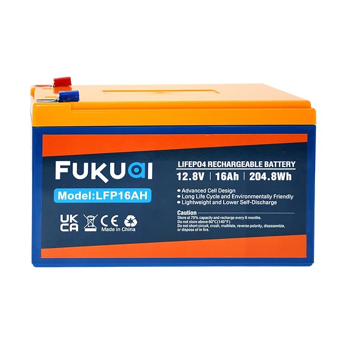 Buy 12V 16Ah Deep Cycle LiFePO4 Battery, 2000+ Cycles Fukuai