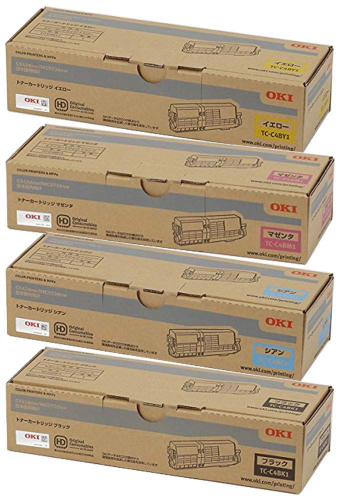 Amazon | [ セット品 ] OKI 純正 TC-C4B1 トナーカートリッジ 4