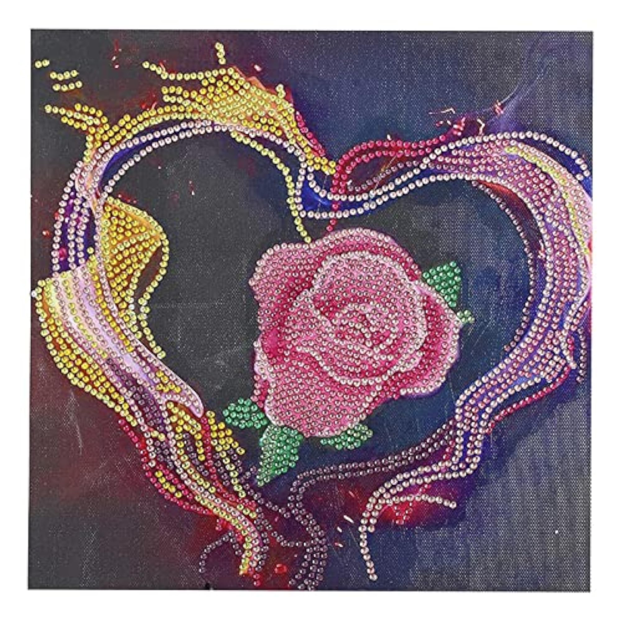 Partial Drill Diamond Painting Rose Heart Wall Art Craft