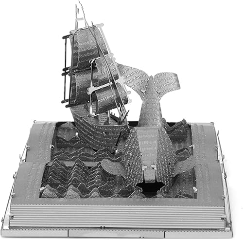 Miniatura 6 de Metal Earth Fascinations Moby Dick Book Escultura 3D Metal Modelo Kit Paquete con Pinzas