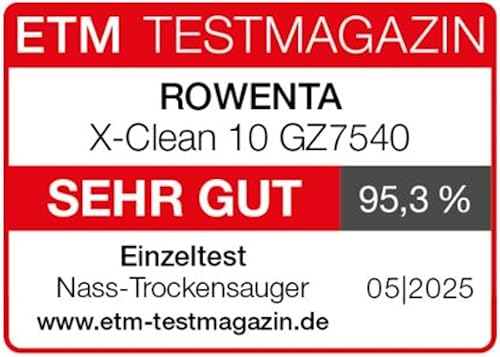 Rowenta X-Clean10 Aspirateur laveur sans fil, Longue autonomie, Nettoyage et séchage automatique GZ7540WO, 066_HANDSTICK Wet & Dry, White, Premium - 2