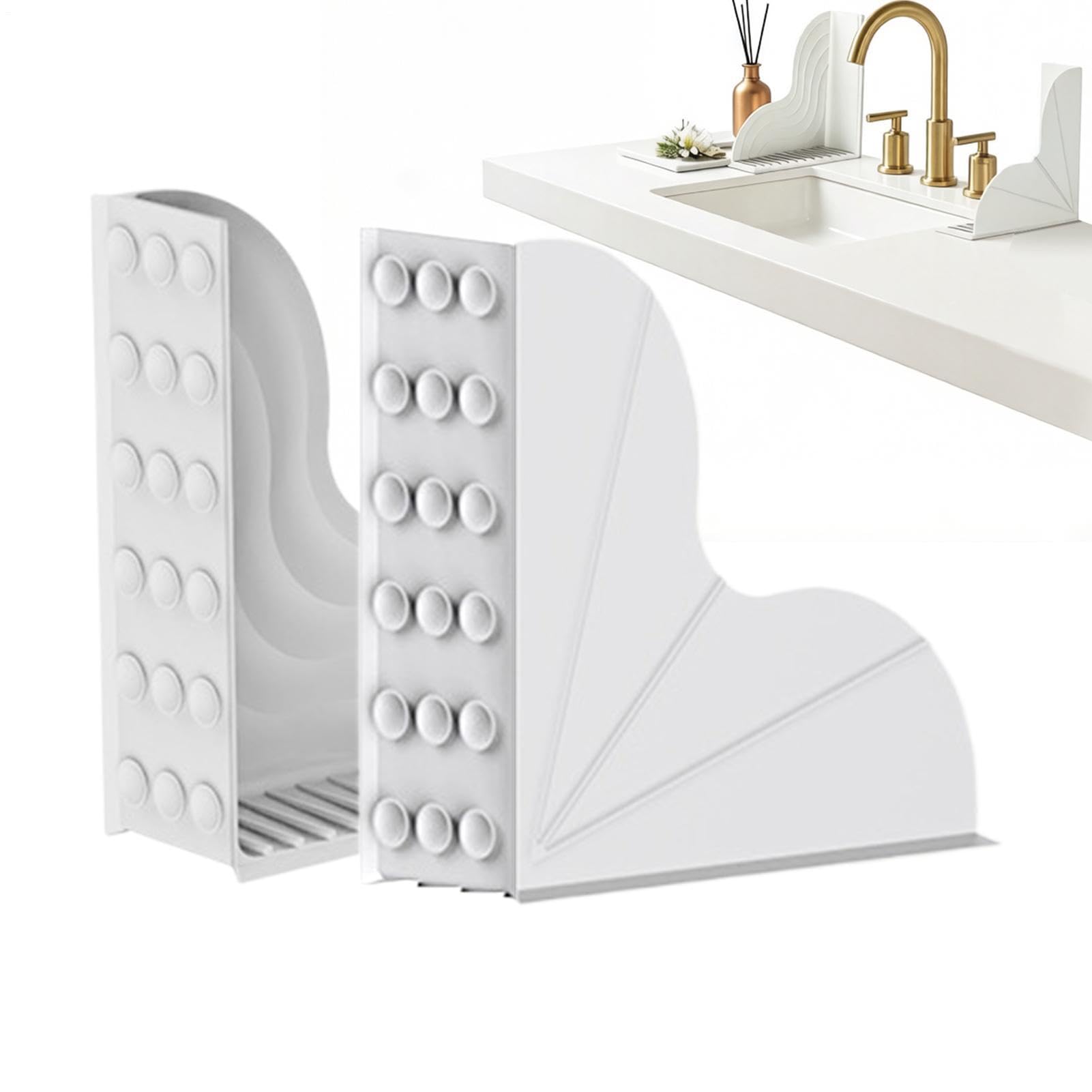 Generisch FStopper - Paraspruzzi per doccia, senza colla, 1 paio, protezione dall'acqua, per proprietari di casa, genitori professionisti, anziani, bagno, cucina, appartamento