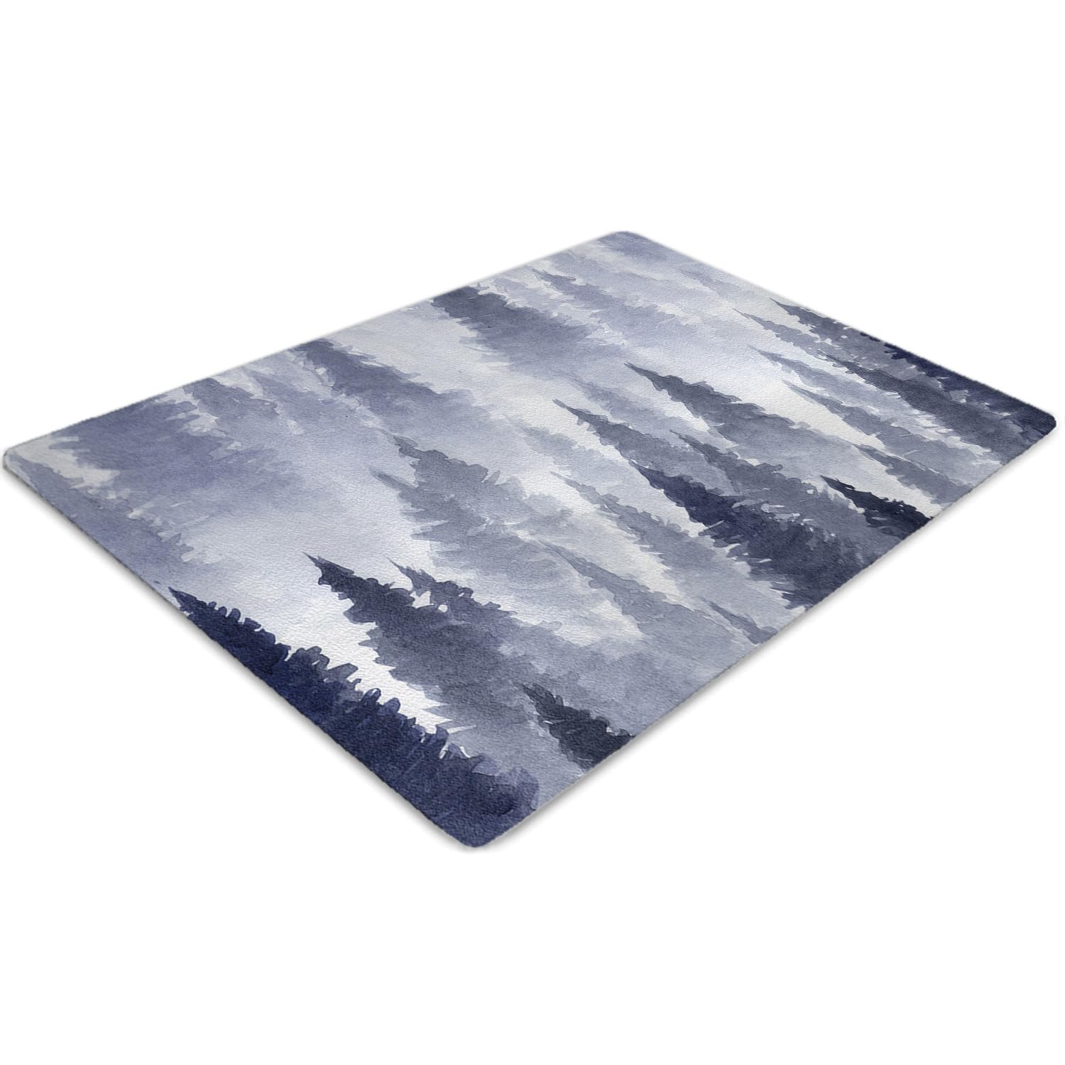 Tapis de chaise 140x100 cm en PVC imperméable et antidérapant avec motif forêt