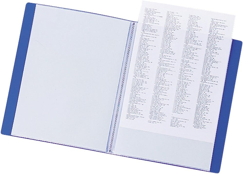Lihit Lab G3211-8 Clear Book, B4, 20 Pockets, Blue