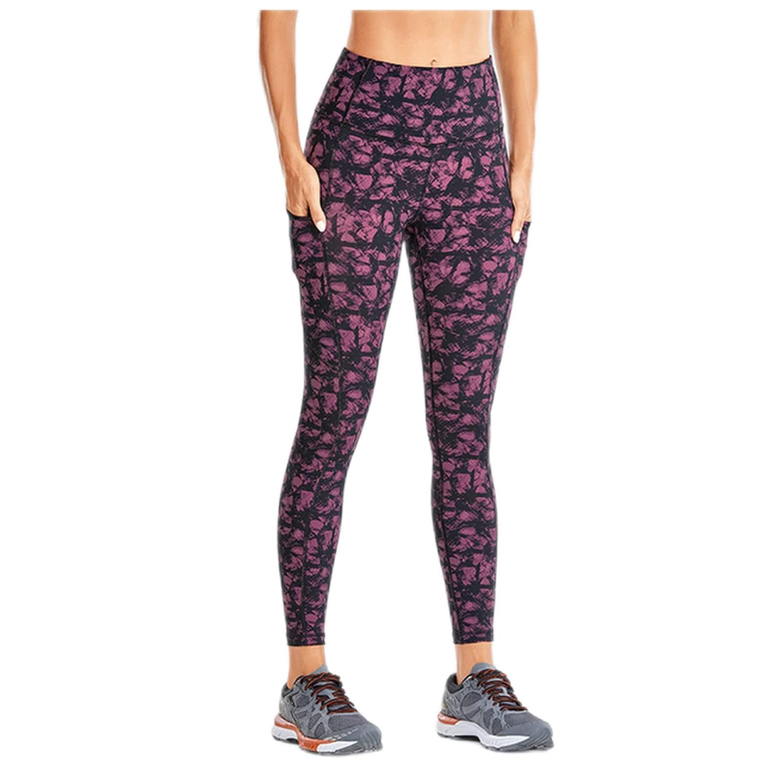 Polainas Impermeables Pantalones de Yoga de Cintura Alta de Las Mujeres con Bolsillos Desnudos Sentimientos de Entrenamiento Leggings Polainas Trail Running (Color : Tie dye40, Size : X-Large)