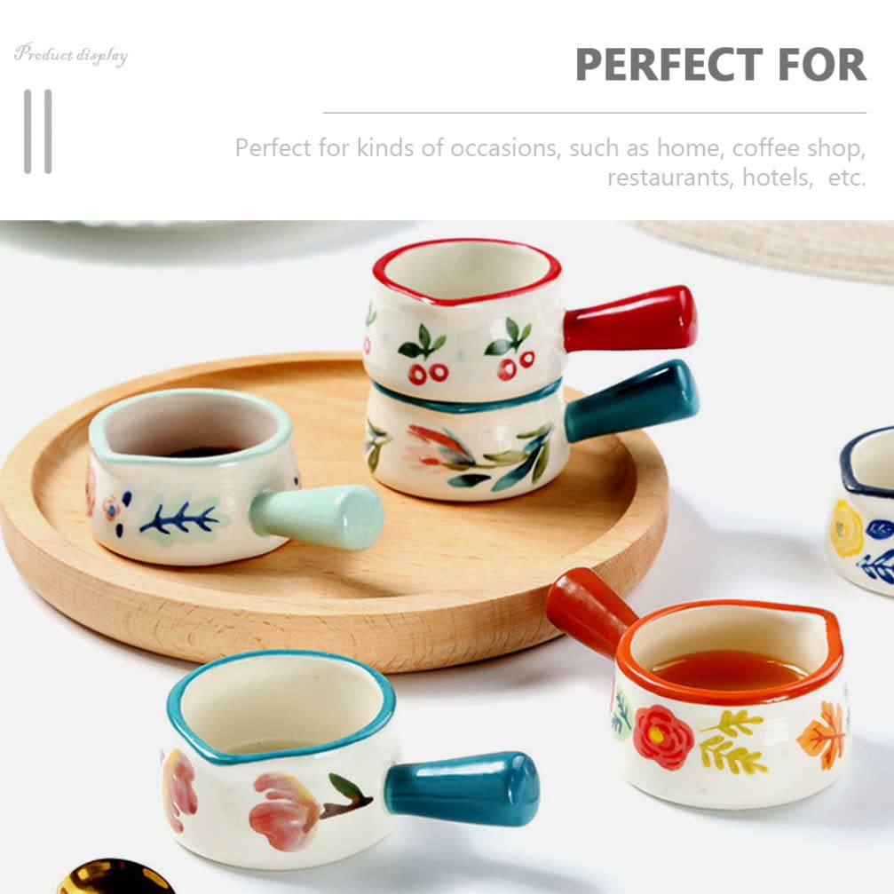 Zerodeko 6 Piezas Lechero Pequeño De Cerámica Jarra De Crema De Leche Jarras De Crema De Ceramica Mini Plato De Condimento Bote De Salsa Crema De Leche De Café Olla De Leche Estilo Japones