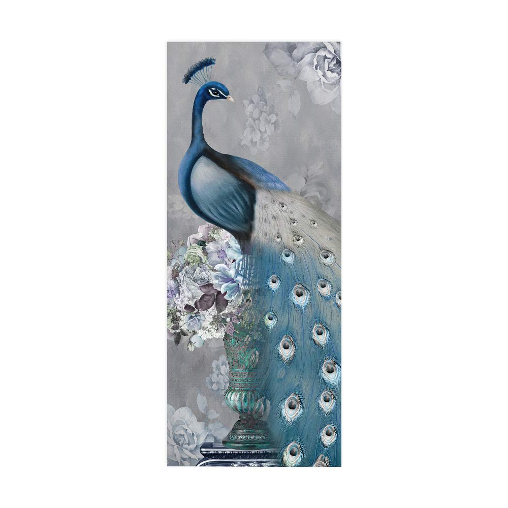 Poster de porte 3D paon 63x205 cm | Sticker de décoration amovible