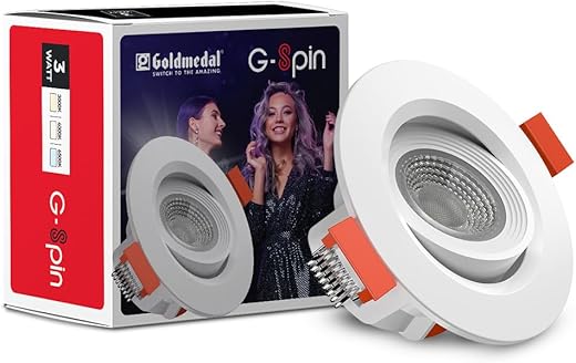 Goldmedal G-Spin Mini 3W LED Round Spot Light Concealed Junction Box | Suitable for Home, Office, Restaurant, Shop|High Lu