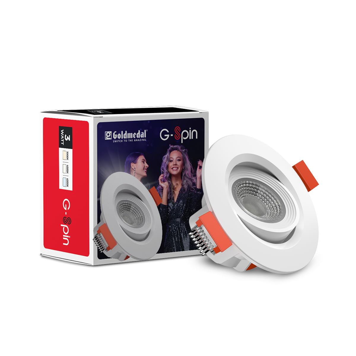 Goldmedal G-Spin Mini 3W LED Round Spot Light Concealed Junction Box | Suitable for Home, Office, Restaurant, Shop|High Lu...