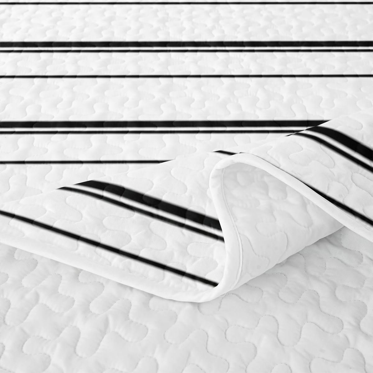 Homewish Copriletto singolo bianco e nero per tutte le stagioni